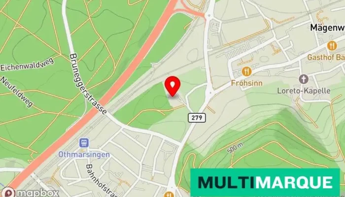 Karte von A.Meyer Othmarsingen AG - Peugeot Peugeot-Händler, Autowerkstatt, Autohändler in Othmarsingen