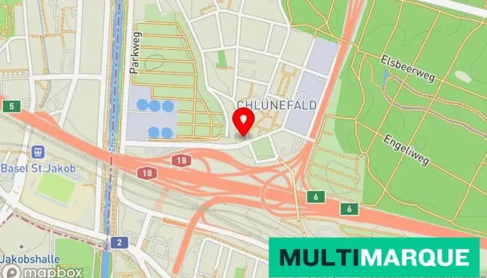 Auto -   Und Motorradfahrschule Jauslin Karte - Birsfelden