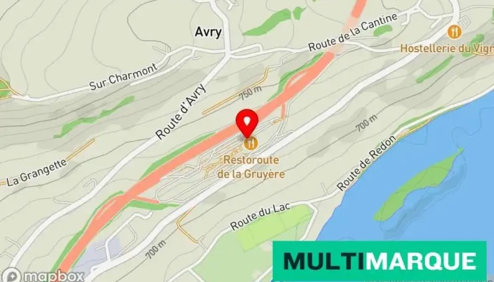 Autogrill La Gruyere Karte - Avry-devant-pont