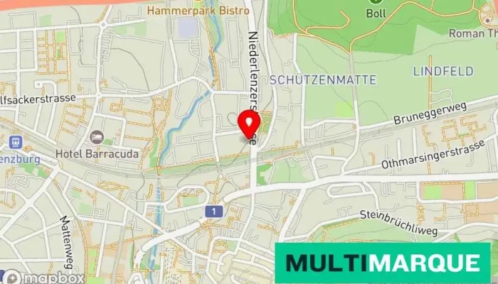 Karte von Baustoff Logistik GmbH Transportdienst, Händler für Muldenkipper, Logistikdienst in Lenzburg
