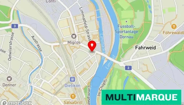 Karte von Bikers Point Motorradgeschäft, Lederwarengeschäft in Dietikon