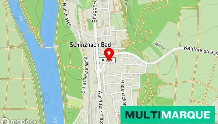 Karte von Cozza Autocenter Autohändler, Fahrzeughändler, Gebrauchtwagenhändler in Schinznach-Bad