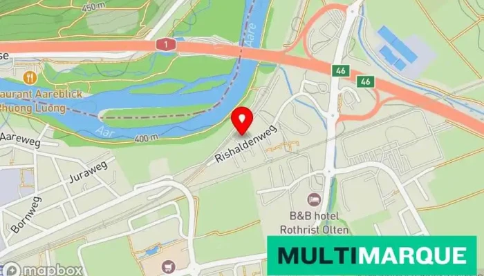 Karte von Eurocars GmbH Autohändler in Rothrist