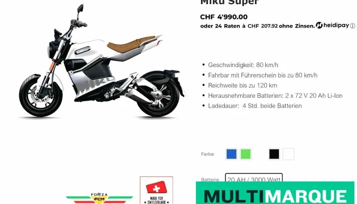 Forza Electric Motors Verkaufsstelle Oberdorf -  Vom Inhaber - Oberdorf