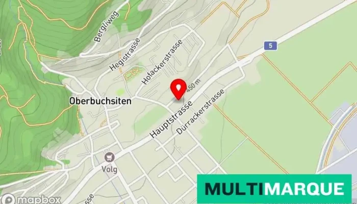 Karte von Gäu Automobile GmbH Autohändler, Automakler, Automarkt, Auto-Leasingservice, Autowerkstatt, Leasingservice, Kreditinstitut, Fahrzeughändler, Gebrauchtwagenhändler in Oberbuchsiten