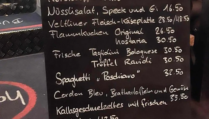 Hostaria -  Speisekarte - Basel