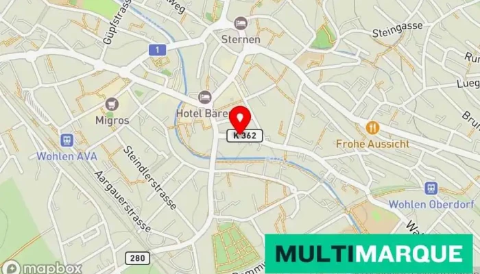 Karte von Hugo Breitschmid Nachf. GmbH Autowerkstatt, Kfz-Ersatzteilgeschäft in Wohlen