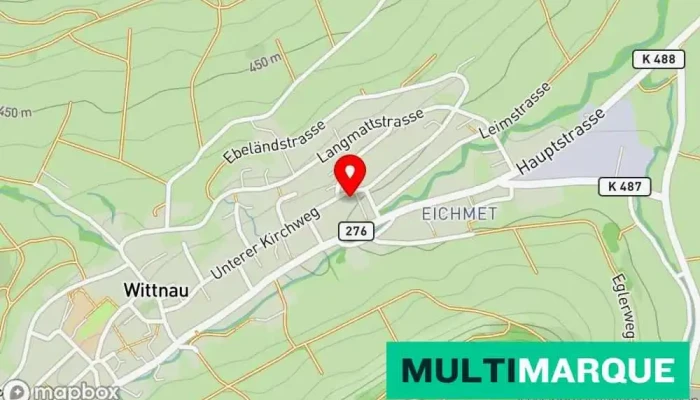 Karte von Jaber Automobile Autohändler in Wittnau