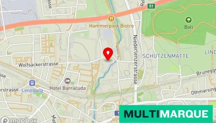 Karte von Lenzo Automobile Autowerkstatt in Lenzburg
