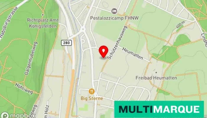 Karte von LKW Waschstrasse Autowäsche, Baumaschinenvermietung, Tankstelle, Fachgeschäft für Lkw-Zubehör, Lkw-Werkstatt in Windisch