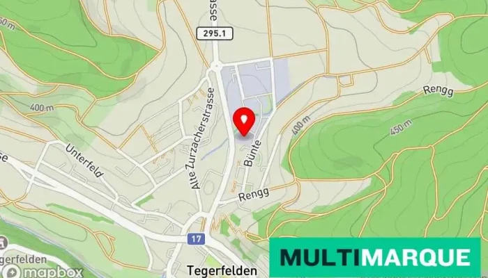 Karte von Mastercars Lackzentrum Autokarosseriebauer in Tegerfelden