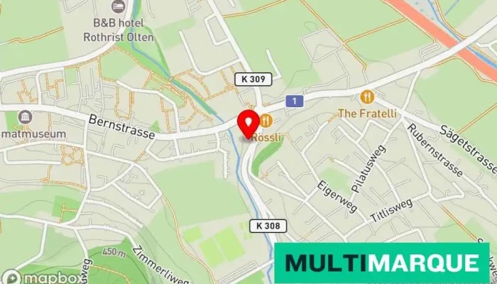 Karte von Miete Mich Anhänger Fahrzeughändler in Rothrist