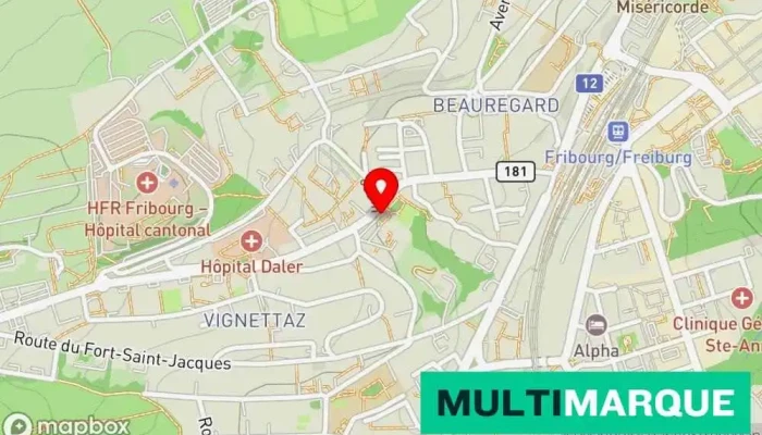 Mobility Carsharing -  Karte - Fribourg