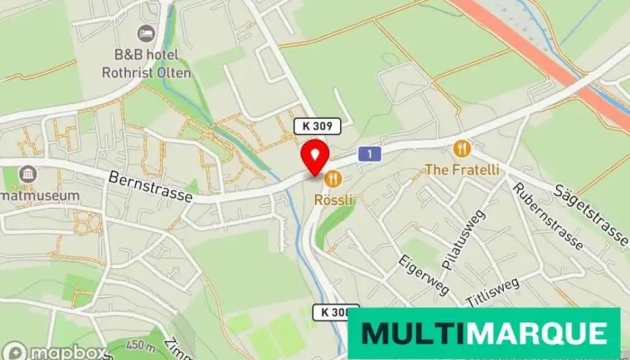 Karte von Nexus Cars gmbh Autohändler in Rothrist