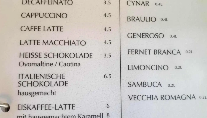 Ristorante Salotto Bre Speisekarte - Brè Sopra Lugano