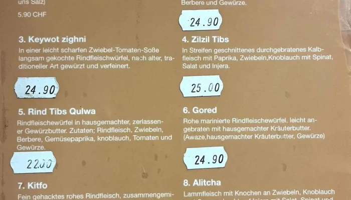 Senay Restaurant -  Speisekarte - Eppenberg-wöschnau