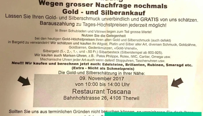 Shahin Restaurant Pizzeria -  Speisekarte - Therwil