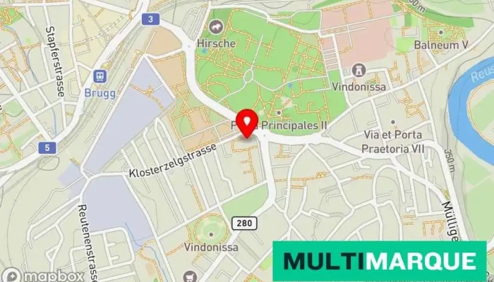 Karte von SwissCharge Charging Station Ladestation für Elektrofahrzeuge in Windisch