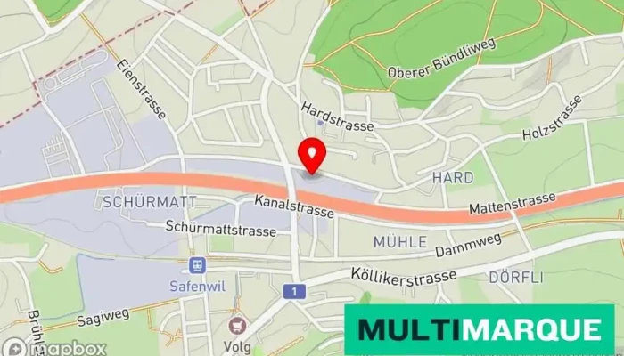 Karte von TS Garage Siegrist AG Autowerkstatt, Autohändler, Reifengeschäft, Felgenfachhandel in Safenwil