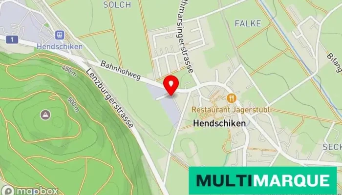 Karte von Widacker Automobile GmbH Autohändler in Hendschiken