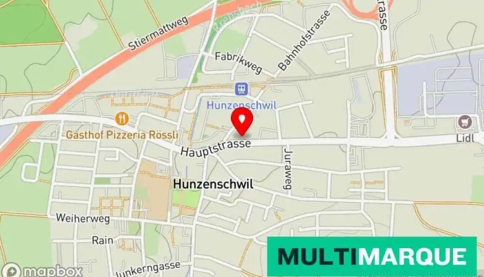 Karte von WIRO-Garage GmbH Autowerkstatt in Hunzenschwil